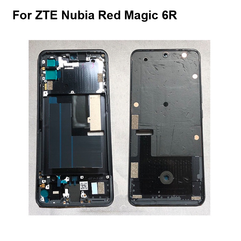 ทดสอบดี LCD ผู้ถือกรอบด้านหน้าสําหรับ ZTE Nubia Red Magic 6R กรณีกรอบกลางสําหรับ Nubia RedMagic 6 R 