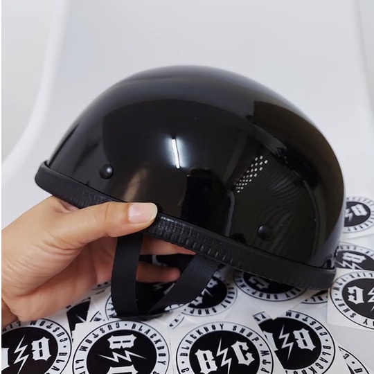 หมวกกันน็อค AHP DOT กะลาครึ่งใบ สีดำเคลือบเงา - รูปที่ 2