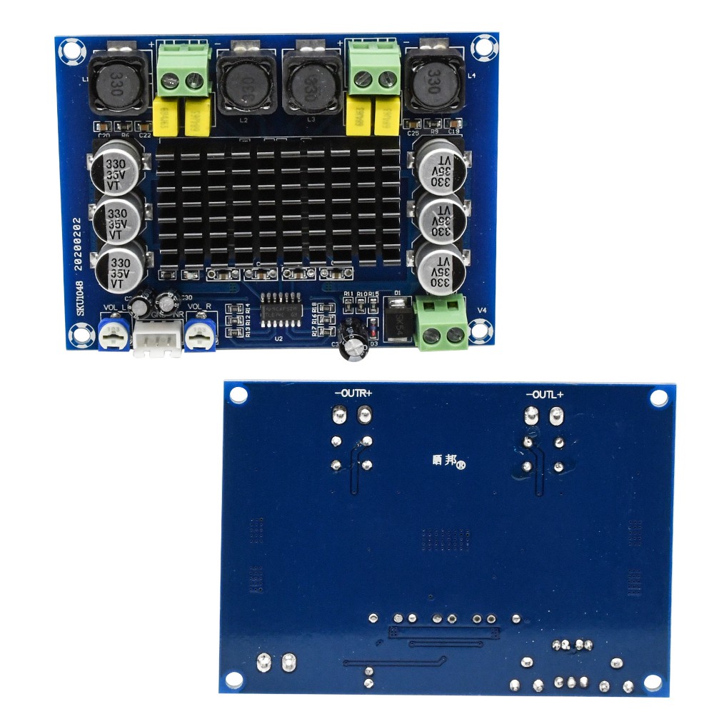 XH-M543 120W+120W 12V-24V TPA3116D2 แผงบอร์ดโมดูลขยายเสียงดิจิตอล Dual-channel เครื่องขยายเสียงระบบเสียงดิจิตอล - รูปที่ 7