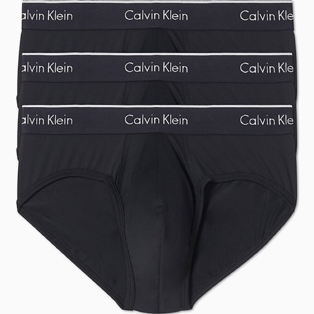 กางเกงใน ชาย  Calvin Klein Micro Plus Hip Brief Pack 3 ของแท้100%