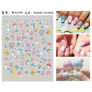 Cartoon 3D Nails Art Stickers on Nails Manicure Cartoon Cat Nail Design for Stickers for Nails Decals Decoration Adhesive Foils