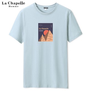 เสื้อยืดแขนสั้นฤดูร้อนเสื้อยืดคู่รัก♞▦La Chapelle HOMME เสื้อยืดแขนสั้นชายอินแฟชั่นคู่รักหลากสีเสื้อผ้า national tide b