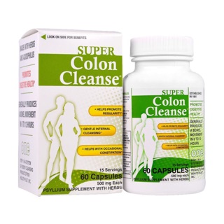 ผลิตภัณฑ์ทำความสะอาดลำไส้ Health Plus Inc., Super Colon Cleanse, 500 mg, 60 Capsules