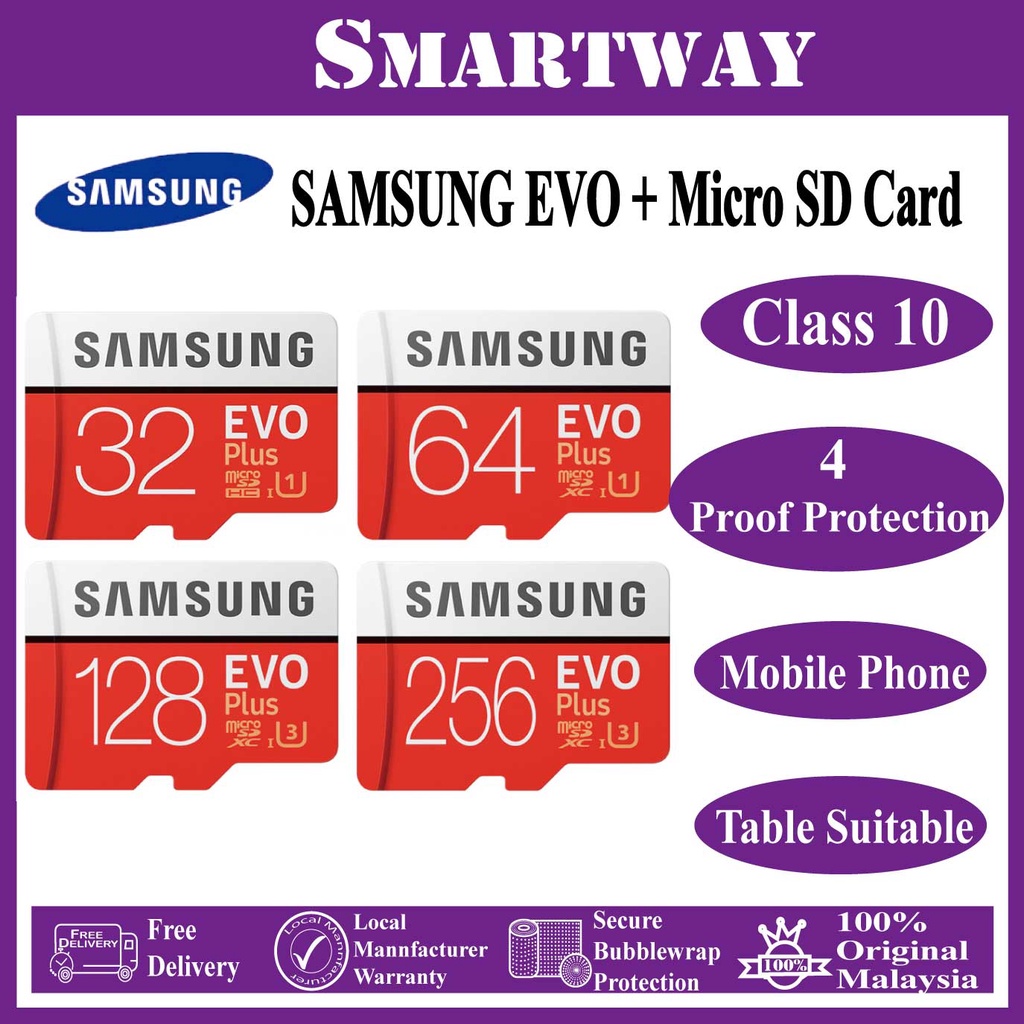 SAMSUNG EVO+ 16GB/32GB/64GB/128GB SD Card