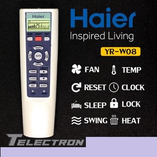 รีโมทแอร์ ยี่ห้อ Haier รุ่น YR-W08