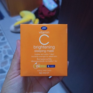 ❗ส่งฟรี❗Boots Vitamin C Brightening Sleeping Mask and  Moisturising Cream (Day cream) 50 ml.