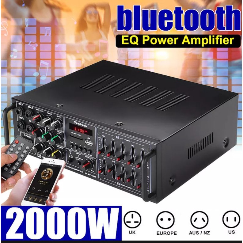 Sunbuck เครื่องขยายเสียง 2000W 325BT แอมปลิฟายเออร์ USB เครื่องเสียงใน ...