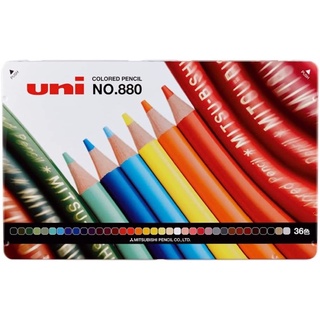 ดินสอสีไม้ uni colored pencils NO.880