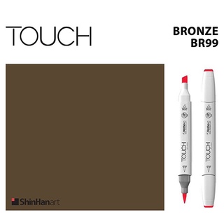 TOUCH TWIN BRUSH MARKER BR99 (BRONZE) / มาร์คเกอร์หัวพู่กัน-หัวตัดขนาดกลาง รหัส BR99 (BRONZE)