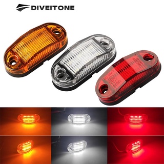 DIVEITONE 1ชิ้น ไฟเลี้ยว ไฟหรี่ ไฟเบรค LED 12V 24V ไฟราวข้างรถบรรทุก ไฟรถบรรทุก รถพ่วง ไฟท้าย ไฟเลี้ยว กันน้ำ สว่างมาก สีแดง สีเหลือง สีขาว