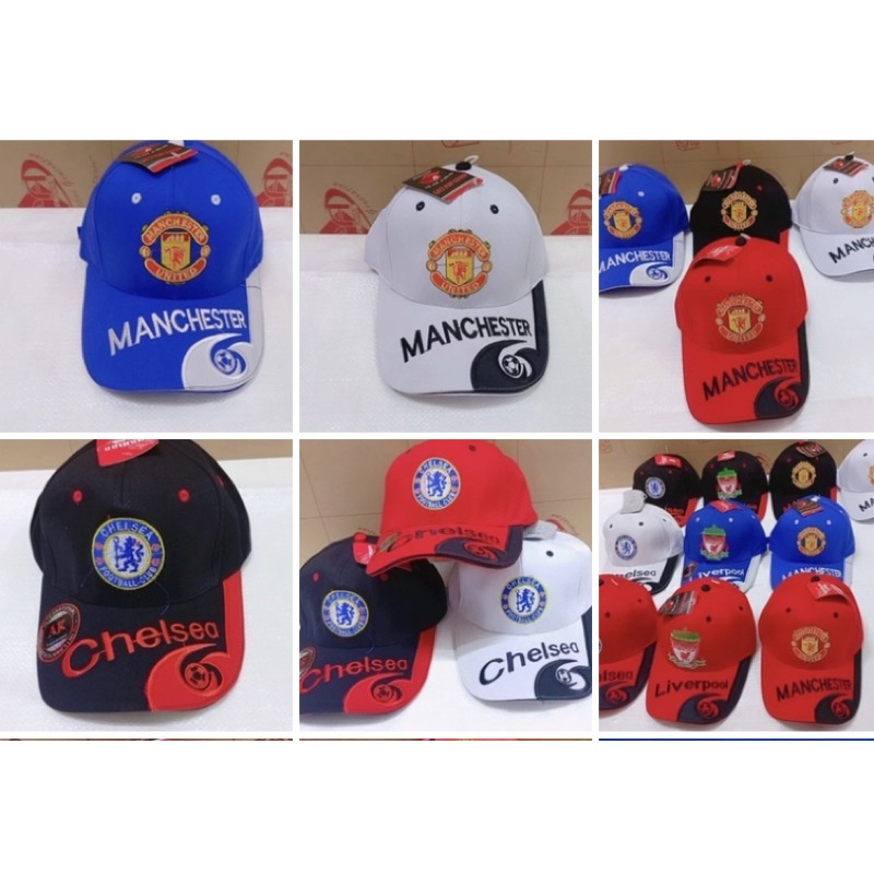 หมวกทีมฟุตบอล สินค้าพร้อมส่ง หมวกลายสโมสรทีมฟุตบอล มีหลายทีมให้เลือก
