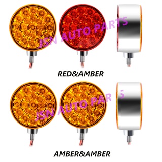 J103s13 SD-2055 หลอดไฟ Led 42 ดวง 10V-30V RED&amp;AMBER AMBER&amp;AMBER ไฟท้าย LOLIPOP LAMPU 1 ชิ้น