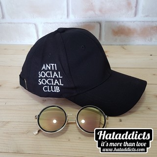 หมวกแก๊ปลาย Anti social สีดำ