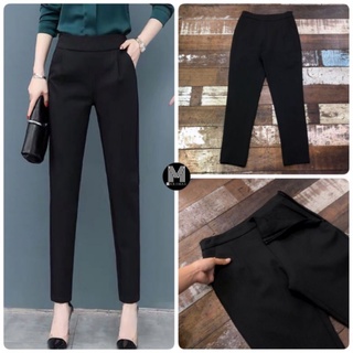 2color👖พร้อมส่ง👖กางเกงขายาวทรงขาเดฟ ซิปข้าง รีดกาวอย่างดี👖 maximal