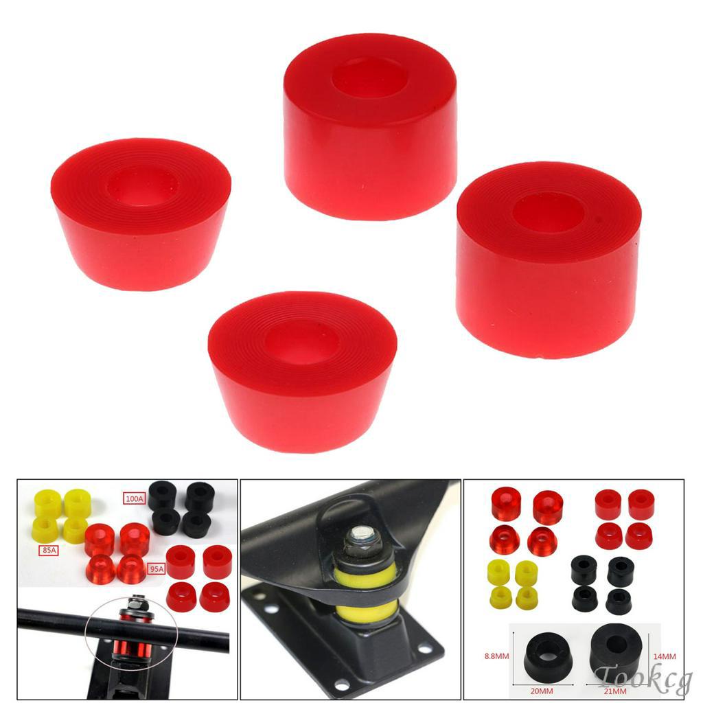 ชุดล้อสเก็ตบอร์ดหนัง Pu 85a 95a 100a Inc Bushings Pivot Cups Nuts Etc ...