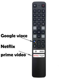 Tcl ใหม่ ของแท้ รีโมตคอนโทรล RC901V FMR5 สําหรับ TCL Voice LCD LED TV พร้อมปุ่ม Google vioce Netflix prime video ZEE5