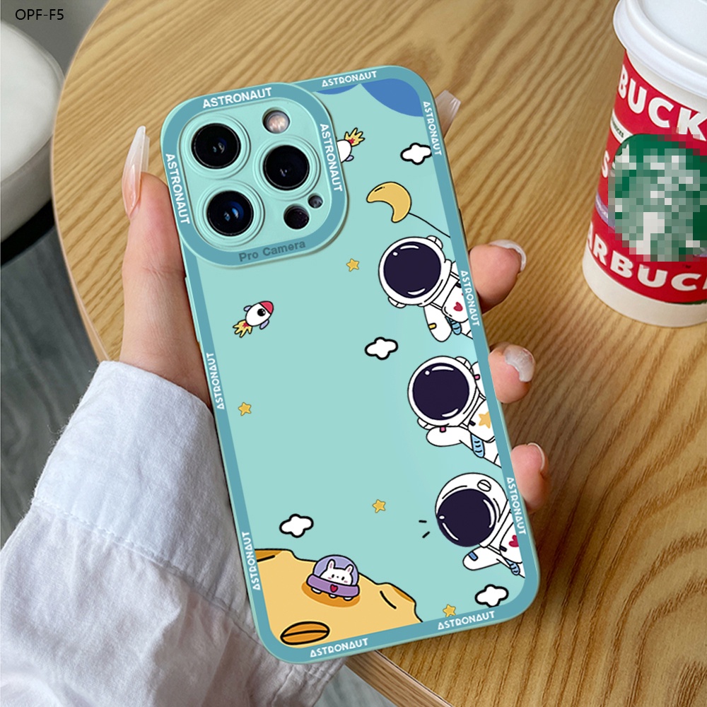 OPPO F5 F7 F9 F11 Youth Pro เคสออปโป้ สำหรับ Case Space Astronauts เคสโทรศัพท์ Angel Eyes