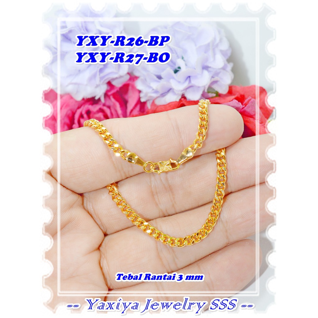 สร้อยคอชุบทอง 18K YXY-R26-BP YXY-R27-BO Gold Original Yaxiya ยี่ห้อ
