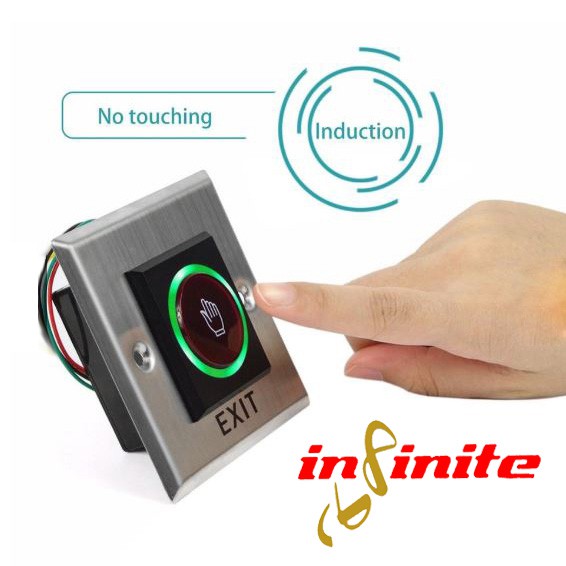 Infrared Sensor Switch No Touch Contactless Door Release Exit Button with LED Indication 86x86