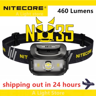 ของแท้ Nitecore NU35 ไฟหน้า LED 460 Lumens CREE XP-G3 S3 แบบชาร์จไฟได้