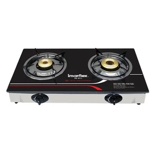 อิมาร์เฟล็กซ์ เตาแก๊สกระจกหัวคู่ รุ่น IG-611 IMARFLEX DOUBLE HEAD GLASS GAS STOVE MODEL IG-611