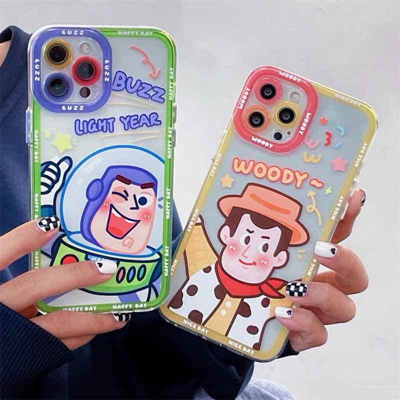 บัสไลท์เยียร์ ใช้สำหรับ iPhone 6 7 8 + Plus XS Max XR 11 12 13 Pro Max 13 12 Mini เคสใส Toy story Buzz lightyear