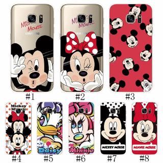 เคสโทรศัพท์ซิลิโคนพิมพ์ลาย mickey minnie สําหรับ samsung galaxy s 7 edge s 8 s8+plus