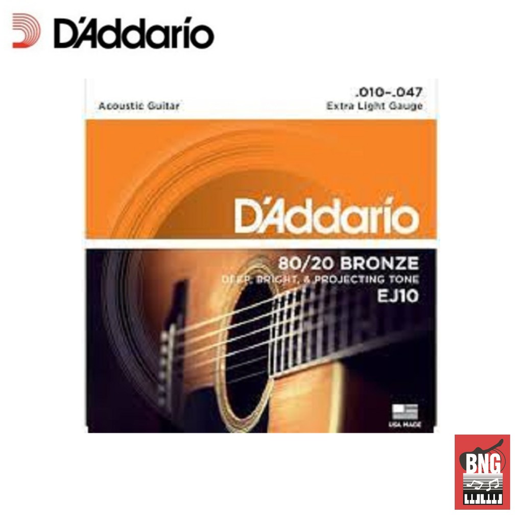 D'Addario EJ10 80/20 Bronze Extra Light 10-47