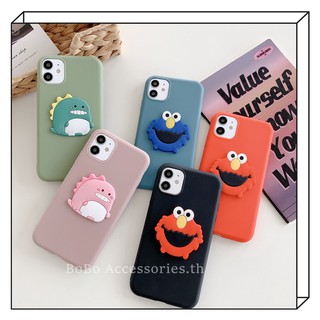 Oppo A15 A15S A16 A57 A59 F1S A71 A71K A77 F3 F5 F7 F9 F11 Pro เคส Sesame Street ไดโนเสาร์ เคส TPU นิ่ม