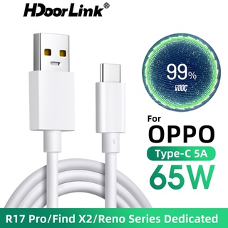 Hdoorlink Oppo 65W Super Flash Charge USB C Cable รองรับ VOOC ชาร์จเร็ว 6.5A Type-C สายชาร์จเร็ว