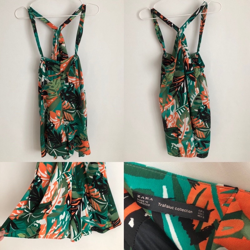 ส่งต่อ Zara Trafalic Collection - Dress ไซส์ S ชุดเดรส ซัมเมอร์ ลายดอก