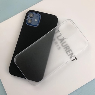 สําหรับ iPhone 12 Mini 11 Pro XS Max XR X ป้องกันลายนิ้วมือ บางเฉียบ เรียบ เคลือบด้าน PC เคสแข็ง ด้านหลัง เคสป้องกัน