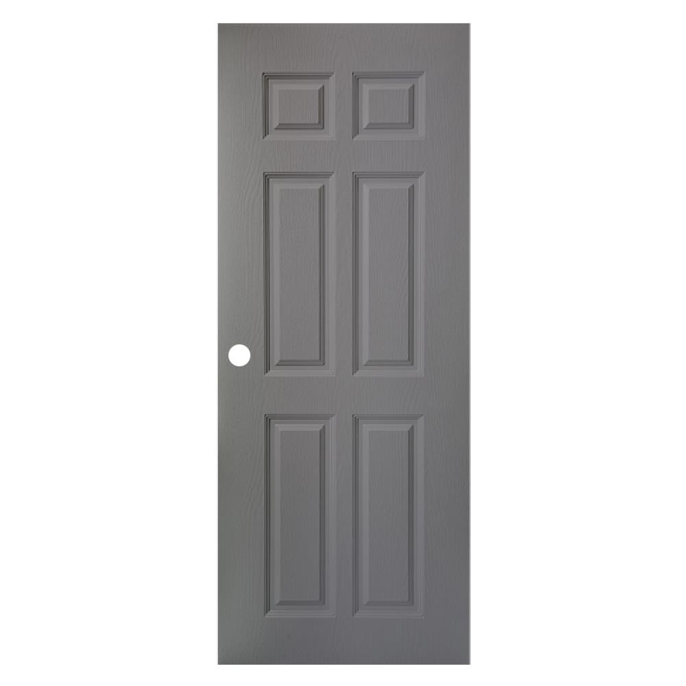 ประตูภายนอก ประตูภายนอกUPVC AZLE MR003 80X200 ซม. สีเทา ประตู วงกบ ประตู หน้าต่าง DOOR AZLE MR003 80X200CM UPVC GRAY