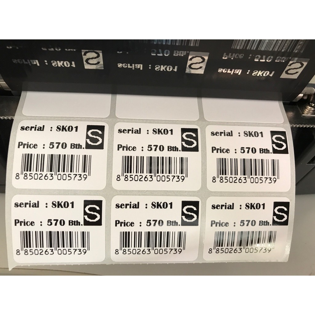 สติกเกอร์กระดาษกึ่งมันกึ่งด้าน ขนาด 3.2x2.5 cm 3 ดวง/แถว 5 รูปที่ 3
