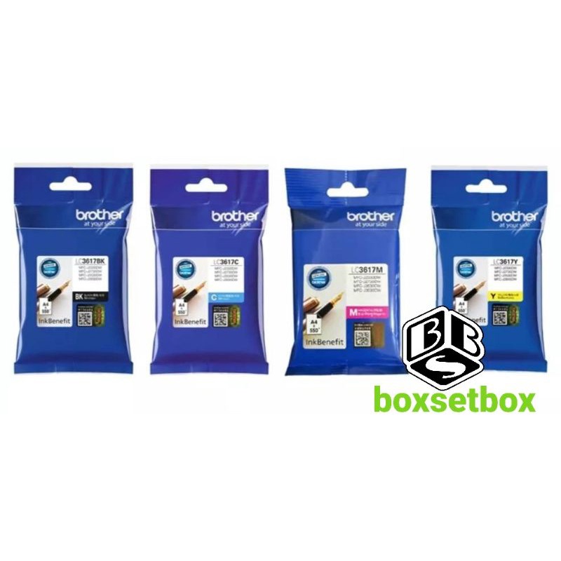 หมึก Brother  LC 3617 bk cmy ชุด 4 สี  ใช้กับ MFC-J2330DW,MFC-J2730DW,MFC-3530DW,MFC-J3930DW