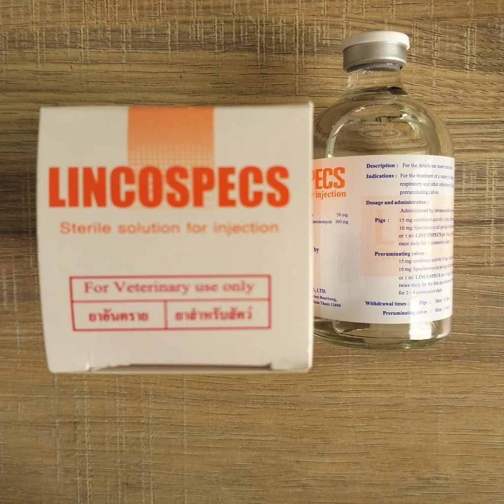 Lincospec ลินโคสเปคซ์ ลดการติดเชื้อสำหรับสัตว์ ขนาด 100ml ...