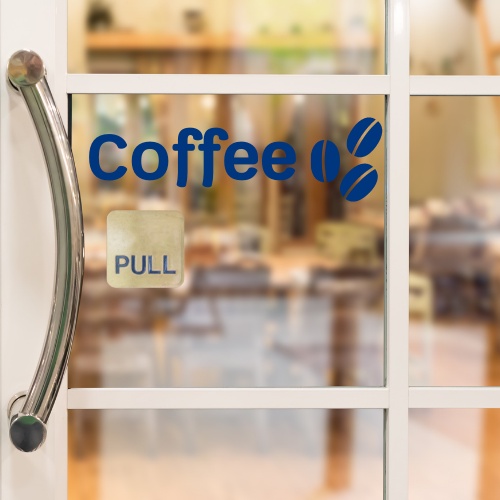 สติ๊กเกอร์ไดคัท PVC สติ๊กเกอร์ สัญลักษณ์ Coffee สัญลักษณ์กาแฟ ติดผนัง ติดประตู ติดป้าย ติดกระจก ราคา ถูกที่สุด ดีลบีเคเค แกลเลอรีภาพที่ 3