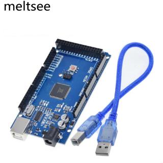 mega 2560 r 3 mega 25 60 rev 3 avr (atmega 2560-16au ch 340 g) แผ่นบอร์ดโมดูลสําหรับ arduino พร้อมสายเคเบิ้ล usb