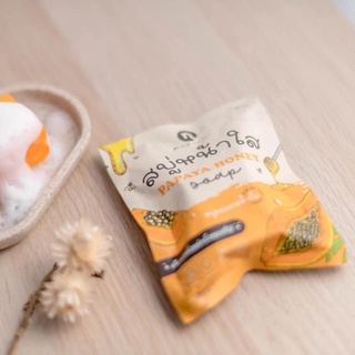 ของแท้ newprincess สบู่หน้าใส ถูกสุด  สบู่มะละกอ หน้าใส npc papaya honey soap สบู่หน้าใส npc 1 ก้อน