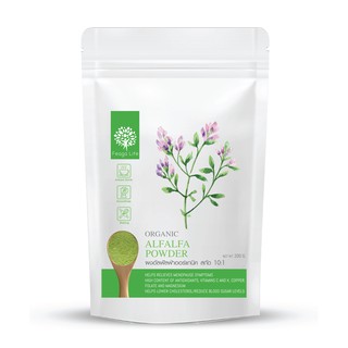 ผงอัลฟัลฟ่า เข้มข้น10x detox Organic Alfafa Powder ยี่ห้อ Feaga Life 200 กรัม