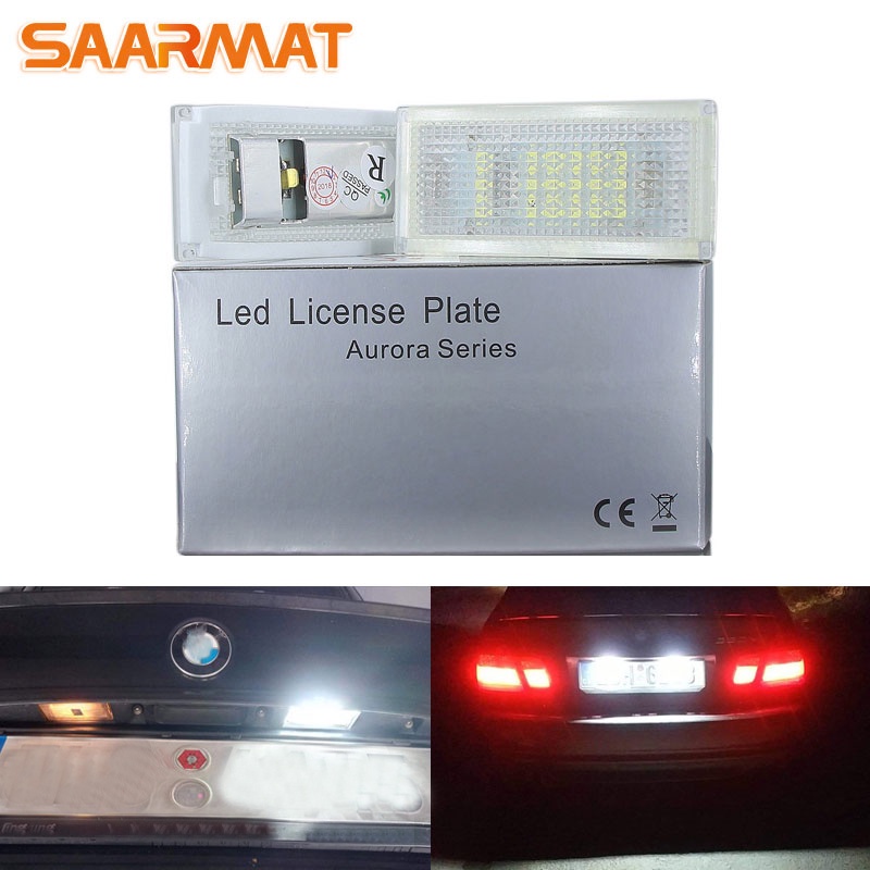 2 ชิ้นสําหรับ BMW E46 LED รถป้ายทะเบียนไฟสําหรับ BMW 3 Series 325i 328i 318 320 E46 2D M3 Facelift