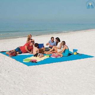 (ขายขาดทุน)Sunny☀ Hot Summer Leaking Sand Mat Sand Free Rug Picnic Blanket Sand Dirt &amp; Dust Disappear for the Beach Picnic Camping and Outdoor Events Portable Mat