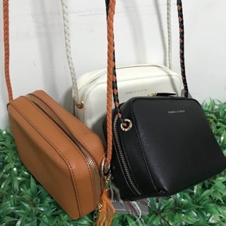 Charles &amp; Keith duo zip sling bag