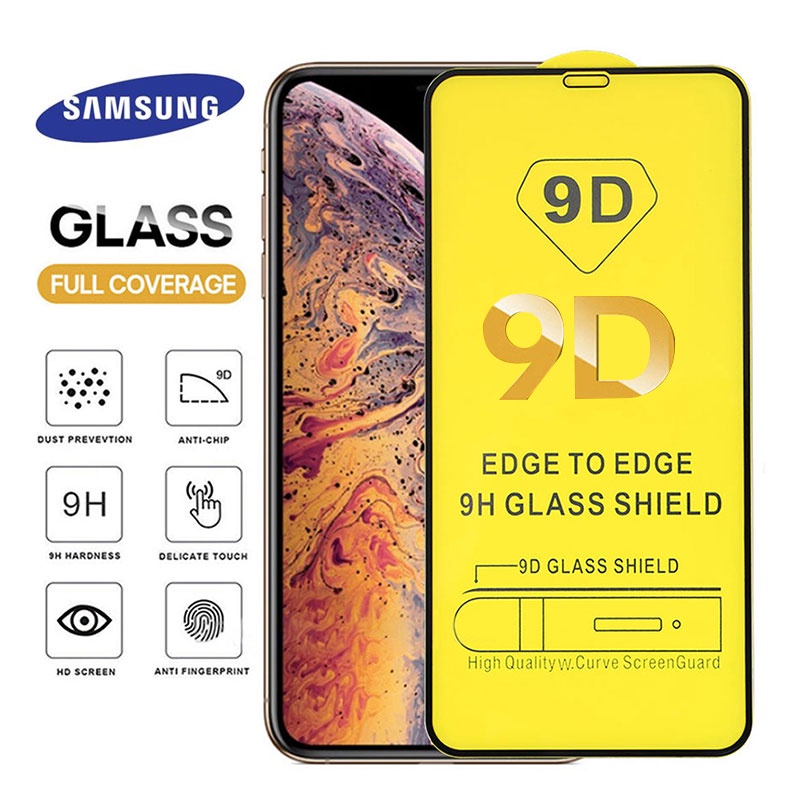 9H Full Cover Tempered Glass Screen Protector Samsung A20S A02S A32 A12 A50 A10S J7 Prime A51 A31 A1