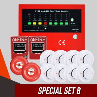 [รับประกัน 1 ปี] Asenware FCP 2 zone,  Alarm bell 6", Smoke detector, Manual pull