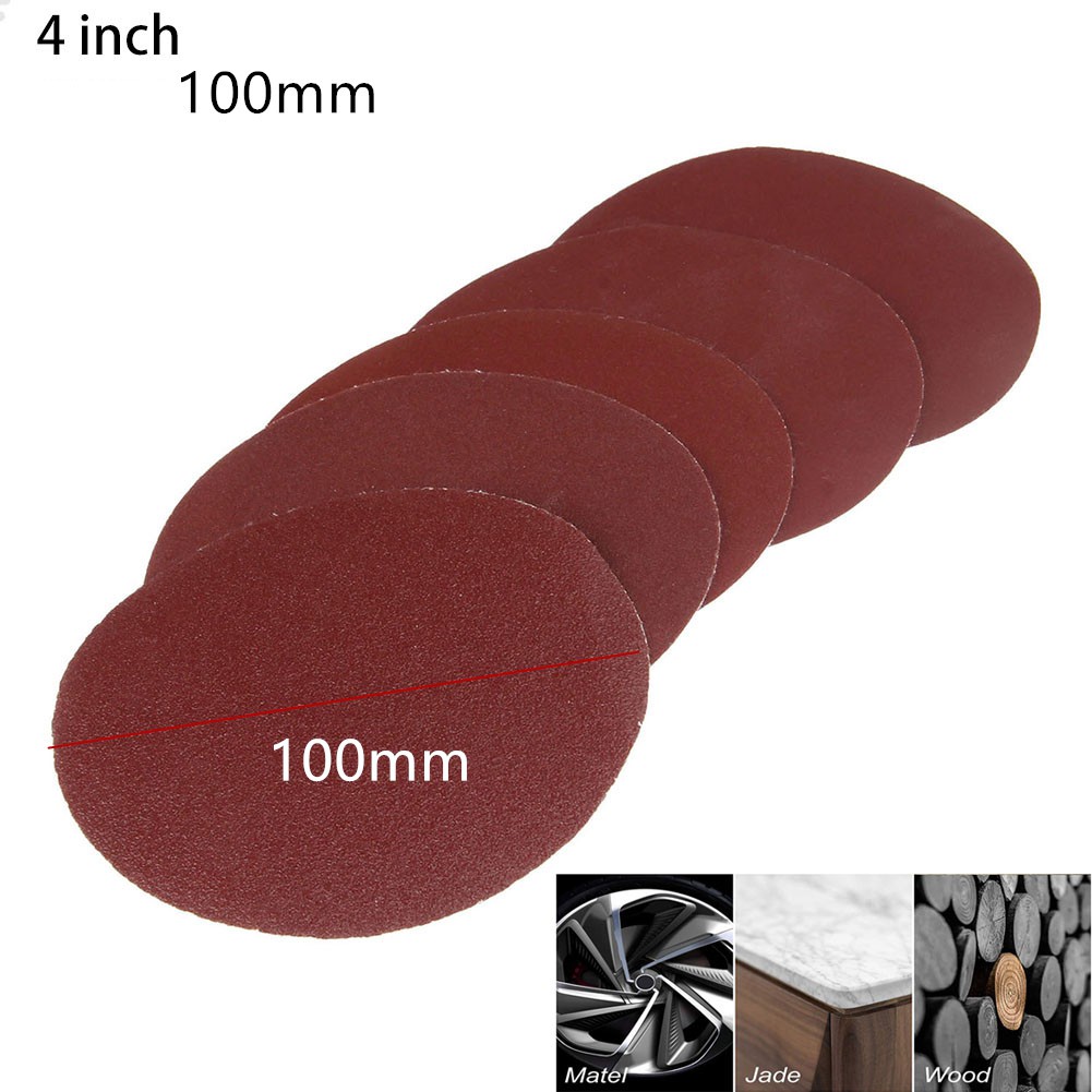 1pcs ไม่มีรู 40-1500 grit กระดาษทรายกลม 100mm สำหรับขัดไม้แบบไม่มีรู