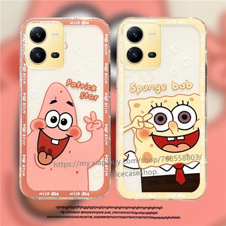 New VIVO V25 5G V25e Y35 2022 เคสโทรศัพท Cartoon SpongeBob Soft Phone Casing เคส Shockproof Protective Phone Case All Inclusive TPU Phone Back Cover