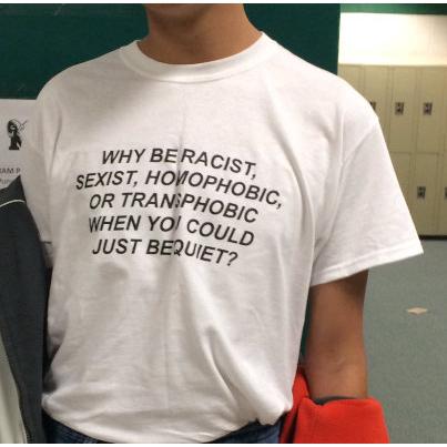 เสื้อยืด แขนสั้น พิมพ์ลาย Why Be Racist If You Could Just Be Quiet Tumblr สําหรับผู้หญิง และผู้ชาย