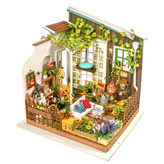 [พร้อมส่ง]​ บ้านตุ๊กตา DIY ประกอบเอง Millers garden โมเดลสวนหลังบ้านแสนสวย คู่มือ Eng ของตกแต่งครบ Robotime (DG108)