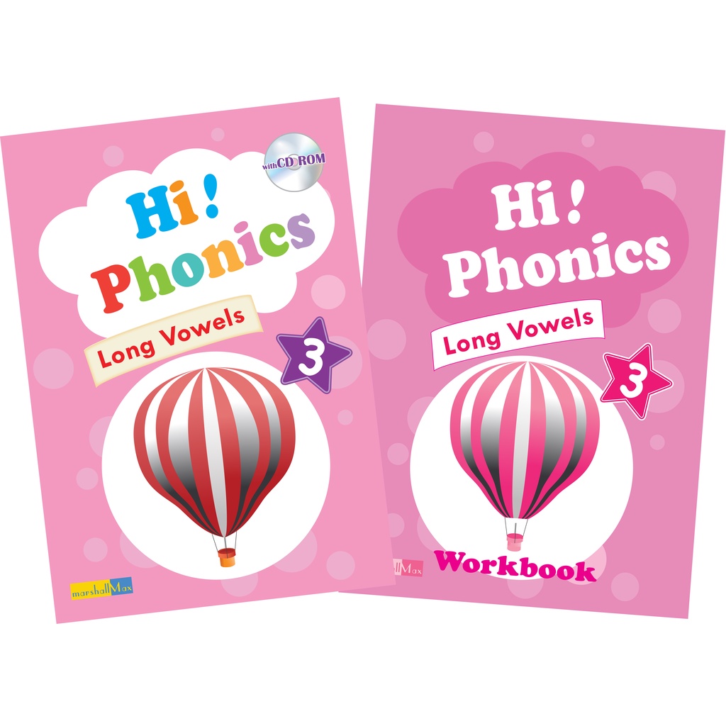 โฟนิคส์ Level 3 เสียงสระยาว (Long Vowels) Hi! Phonics ชุดแบบเรียน+CD+แบบฝึก